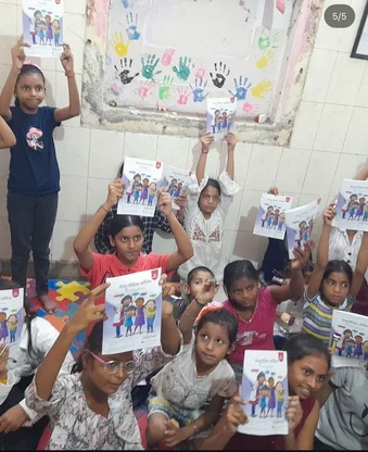 Children participating in a learning activity